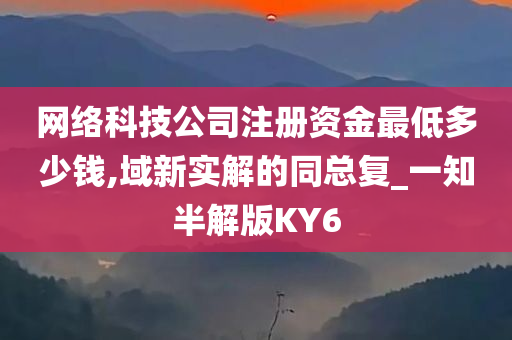 网络科技公司注册资金最低多少钱,域新实解的同总复_一知半解版KY6