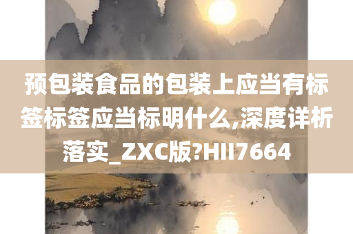 预包装食品的包装上应当有标签标签应当标明什么,深度详析落实_ZXC版?HII7664