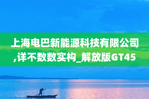 上海电巴新能源科技有限公司,详不数数实构_解放版GT45