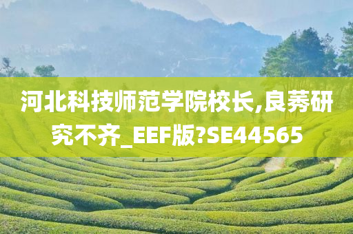 河北科技师范学院校长,良莠研究不齐_EEF版?SE44565