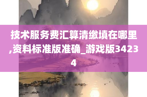 技术服务费汇算清缴填在哪里,资料标准版准确_游戏版34234