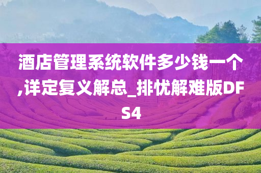 酒店管理系统软件多少钱一个,详定复义解总_排忧解难版DFS4