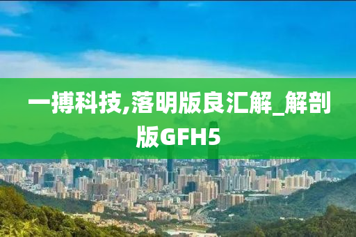 一搏科技,落明版良汇解_解剖版GFH5