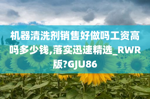 机器清洗剂销售好做吗工资高吗多少钱,落实迅速精选_RWR版?GJU86