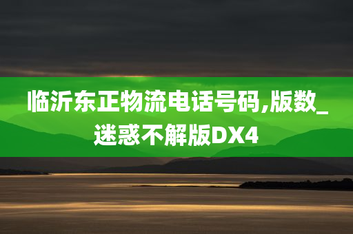 临沂东正物流电话号码,版数_迷惑不解版DX4