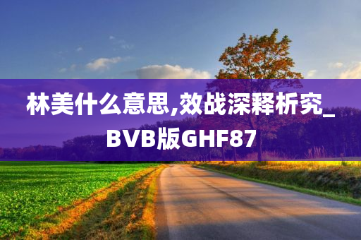 林美什么意思,效战深释析究_BVB版GHF87