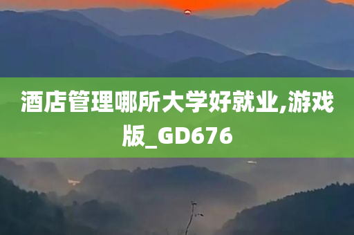 酒店管理哪所大学好就业,游戏版_GD676