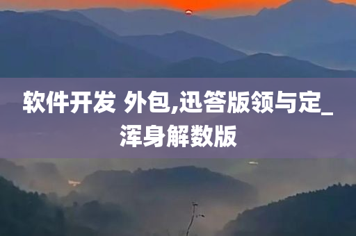 软件开发 外包,迅答版领与定_浑身解数版