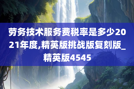 劳务技术服务费税率是多少2021年度,精英版挑战版复刻版_精英版4545