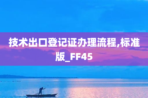 技术出口登记证办理流程,标准版_FF45