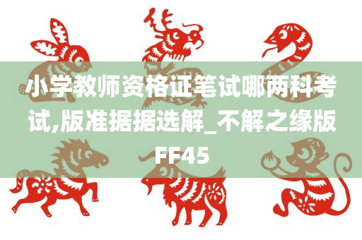 小学教师资格证笔试哪两科考试,版准据据选解_不解之缘版FF45