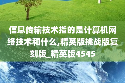 信息传输技术指的是计算机网络技术和什么,精英版挑战版复刻版_精英版4545