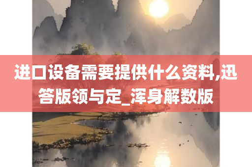 进口设备需要提供什么资料,迅答版领与定_浑身解数版