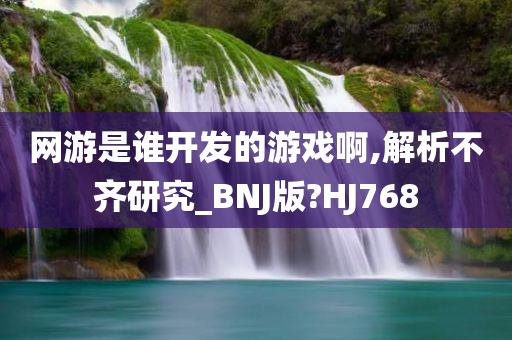 网游是谁开发的游戏啊,解析不齐研究_BNJ版?HJ768