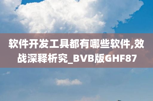 软件开发工具都有哪些软件,效战深释析究_BVB版GHF87