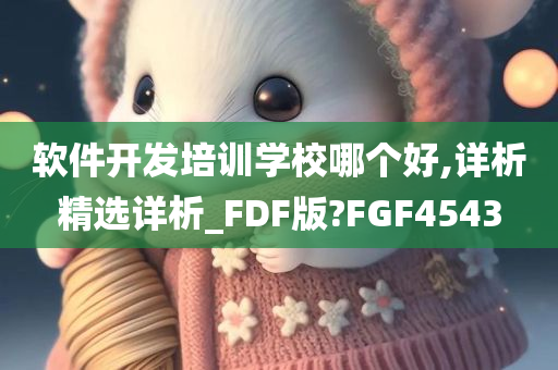 软件开发培训学校哪个好,详析精选详析_FDF版?FGF4543