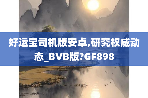 好运宝司机版安卓,研究权威动态_BVB版?GF898