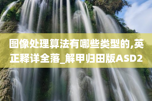 图像处理算法有哪些类型的,英正释详全落_解甲归田版ASD2