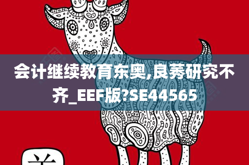 会计继续教育东奥,良莠研究不齐_EEF版?SE44565