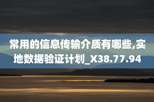 常用的信息传输介质有哪些,实地数据验证计划_X38.77.94