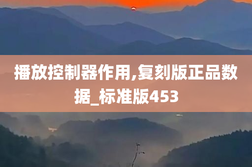 播放控制器作用,复刻版正品数据_标准版453