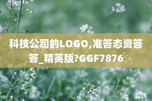 科技公司的LOGO,准答态资答答_精英版?GGF7876