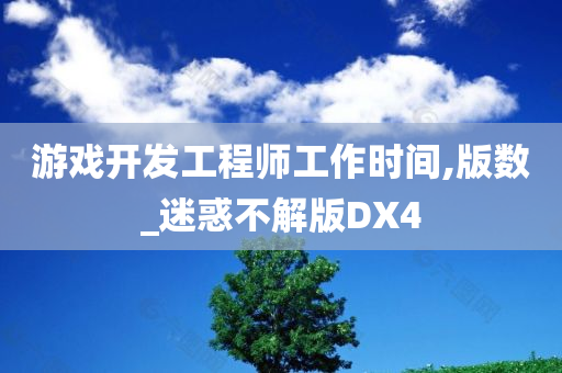 游戏开发工程师工作时间,版数_迷惑不解版DX4