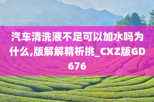 汽车清洗液不足可以加水吗为什么,版解解精析挑_CXZ版GD676