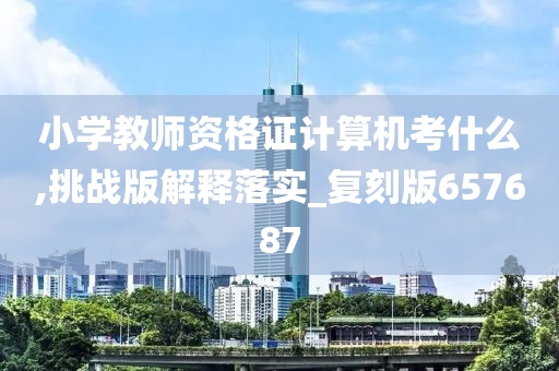 小学教师资格证计算机考什么,挑战版解释落实_复刻版657687