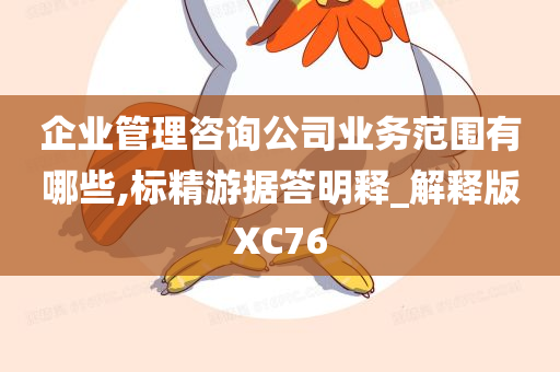 企业管理咨询公司业务范围有哪些,标精游据答明释_解释版XC76