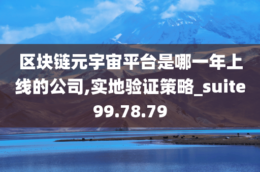 区块链元宇宙平台是哪一年上线的公司,实地验证策略_suite99.78.79