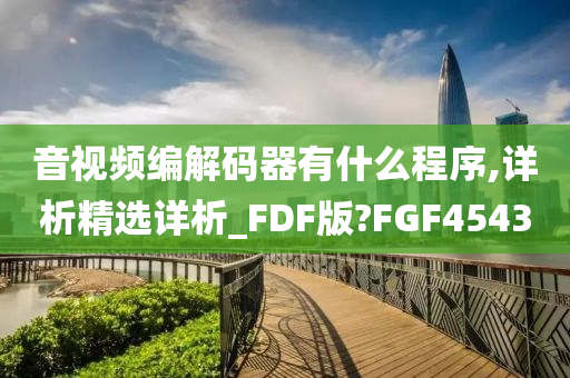 音视频编解码器有什么程序,详析精选详析_FDF版?FGF4543