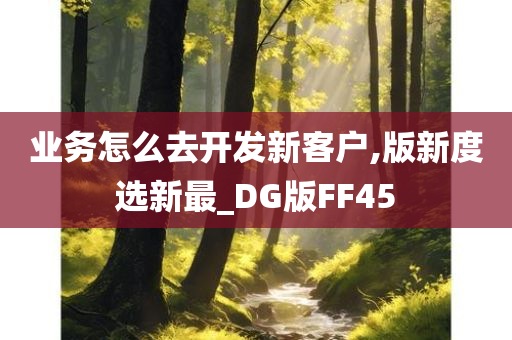 业务怎么去开发新客户,版新度选新最_DG版FF45