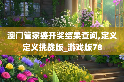 澳门管家婆开奖结果查询,定义定义挑战版_游戏版78