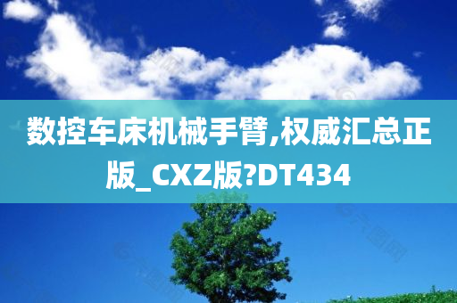 数控车床机械手臂,权威汇总正版_CXZ版?DT434