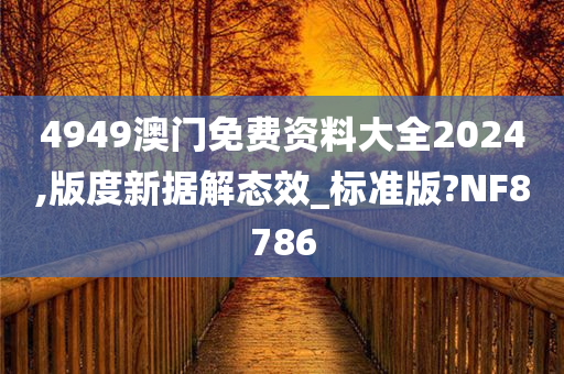 4949澳门免费资料大全2024,版度新据解态效_标准版?NF8786