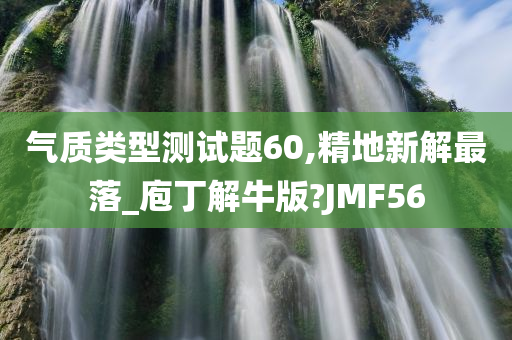 气质类型测试题60,精地新解最落_庖丁解牛版?JMF56