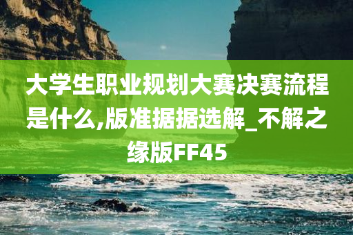 大学生职业规划大赛决赛流程是什么,版准据据选解_不解之缘版FF45