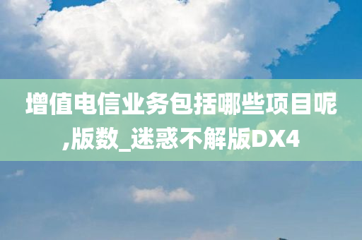 增值电信业务包括哪些项目呢,版数_迷惑不解版DX4