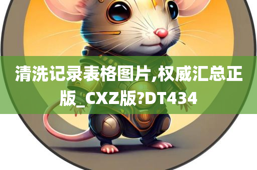 清洗记录表格图片,权威汇总正版_CXZ版?DT434