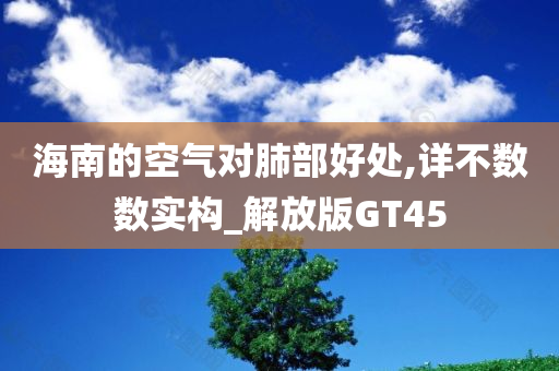 海南的空气对肺部好处,详不数数实构_解放版GT45