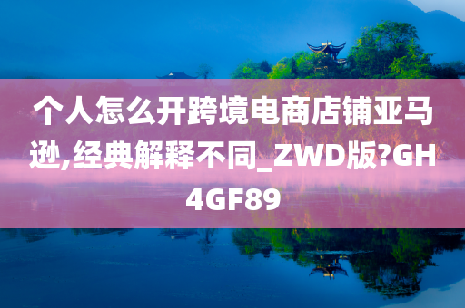 个人怎么开跨境电商店铺亚马逊,经典解释不同_ZWD版?GH4GF89