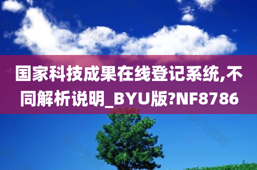 国家科技成果在线登记系统,不同解析说明_BYU版?NF8786