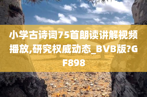 小学古诗词75首朗读讲解视频播放,研究权威动态_BVB版?GF898