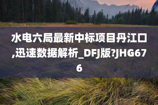 水电六局最新中标项目丹江口,迅速数据解析_DFJ版?JHG676