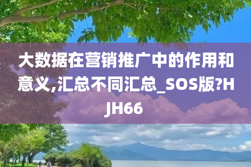 大数据在营销推广中的作用和意义,汇总不同汇总_SOS版?HJH66