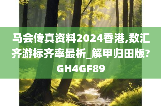 马会传真资料2024香港,数汇齐游标齐率最析_解甲归田版?GH4GF89