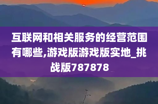 互联网和相关服务的经营范围有哪些,游戏版游戏版实地_挑战版787878