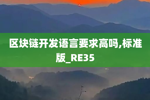 区块链开发语言要求高吗,标准版_RE35