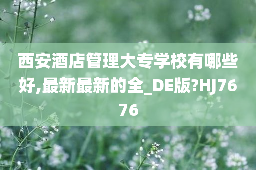 西安酒店管理大专学校有哪些好,最新最新的全_DE版?HJ7676